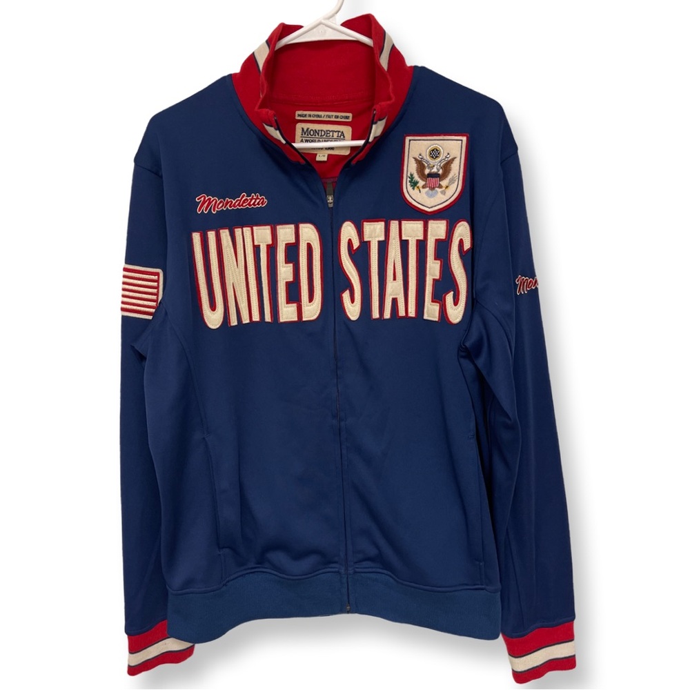 MONDETTA ❗️Vintage USA Olympic Team Athletic Track Soccer Jacket Large
